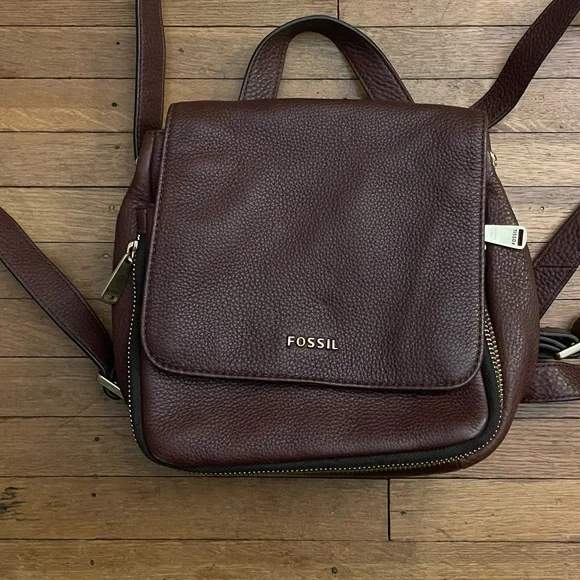Fossil Brown Leather Backpack - Picture 5 of 8